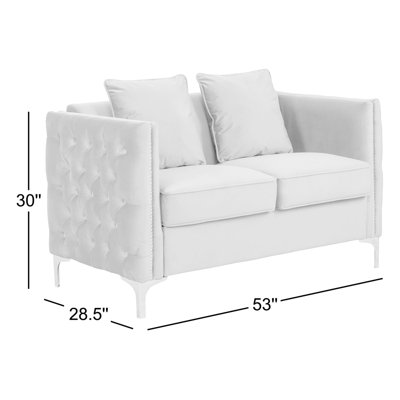Matteo 53'' Velvet Loveseat