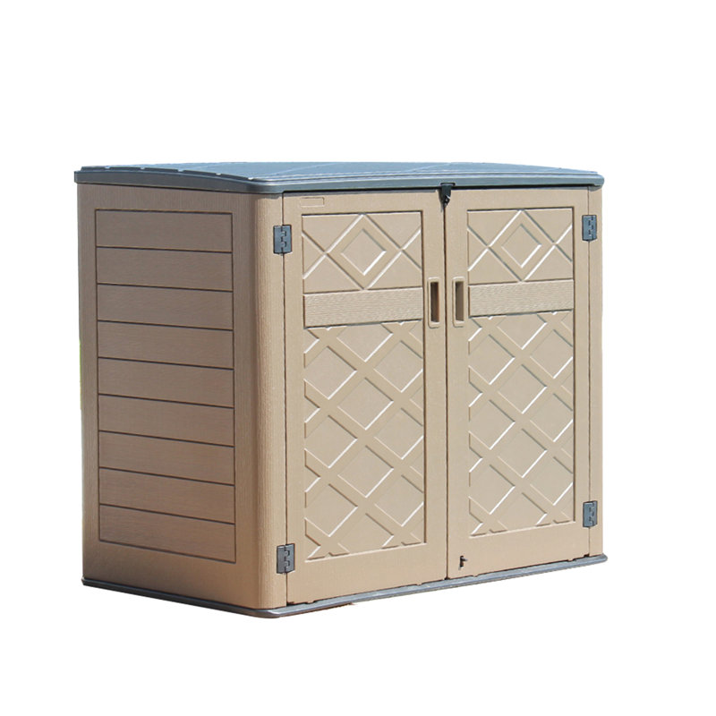 Brown High-Density Polyethylene Resin Outdoor Storage Shed