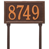Double Line 1-Line Lawn Address Sign