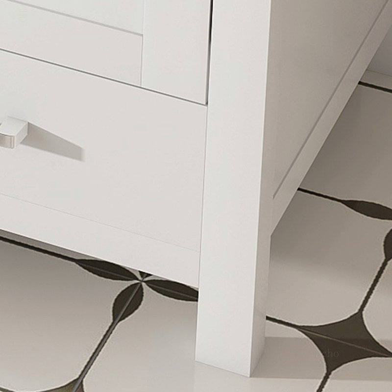 Ensemble de meuble-lavabo moderne 43 po avec ensemble de karalakin en marbre artificiel, armoire de salle de bain multifonctionnelle avec portes et tiroir, cadre solide et panneau de fibres à densité moyenne (trou de robinet simple)