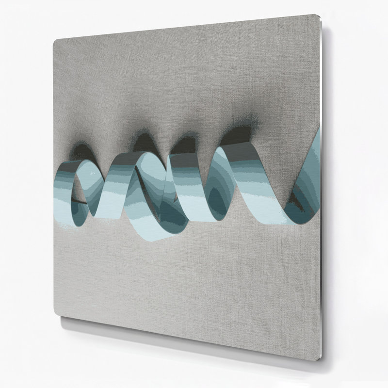 Minimalisme 88, art mural gris en métal, H 16 po x l 16 po