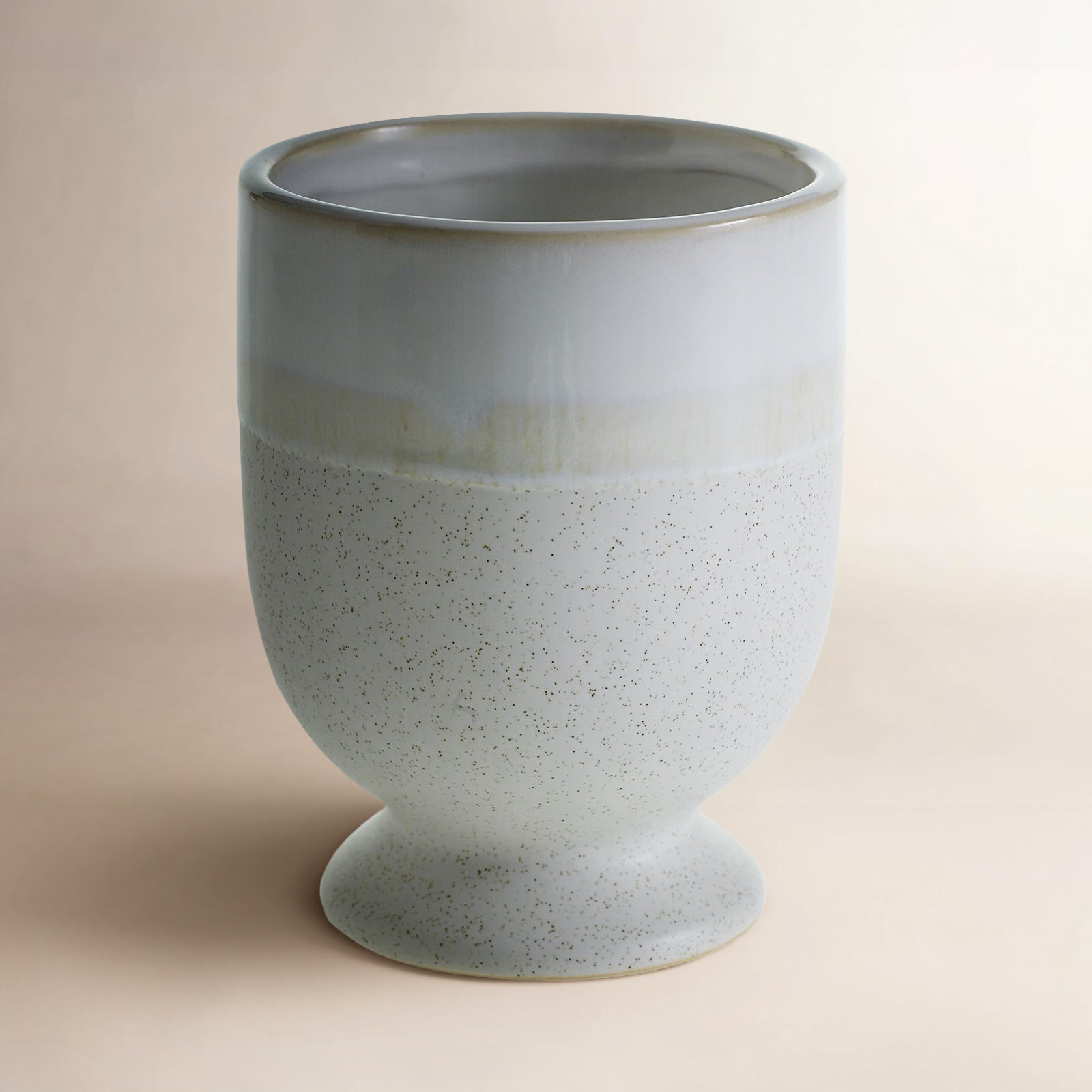 Jiyah Handmade Ceramic Table Vase, 5.5" H x 4.25" W x 4.25" D