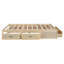 Lit plateforme avec 6 tiroirs de rangement, naturel antique