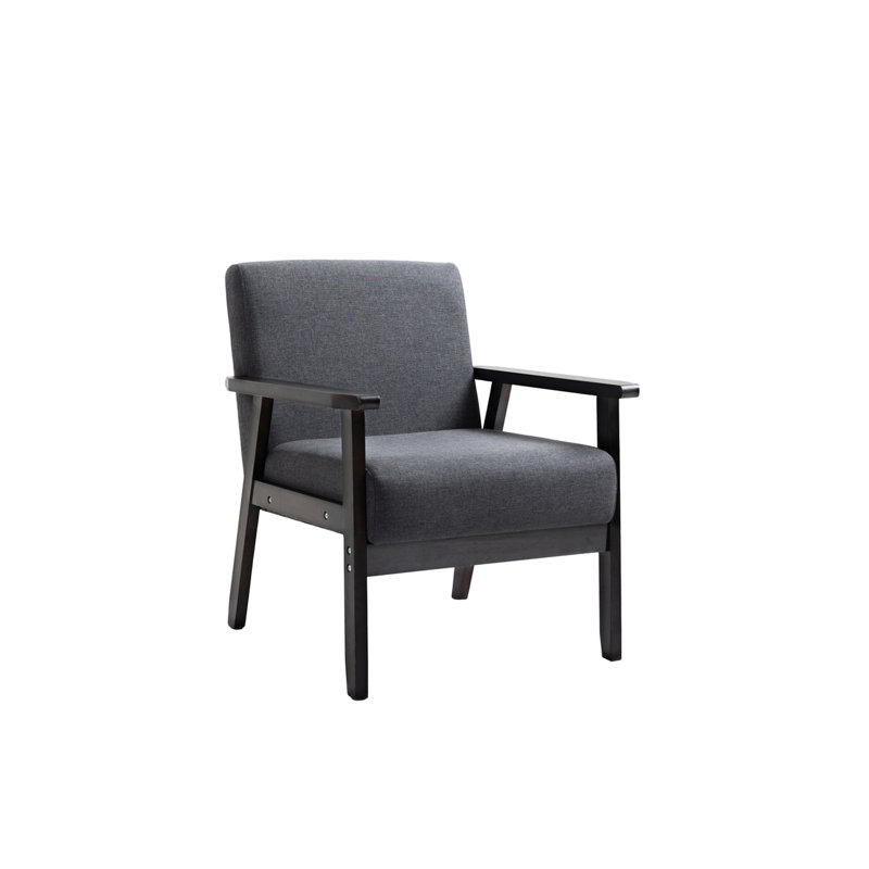 Ensemble de chaise de table basse en bois massif et lin gris