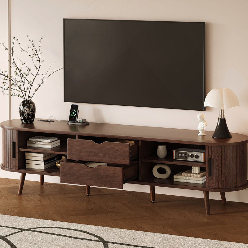 Meuble télé 70 po Mid Century Modern
