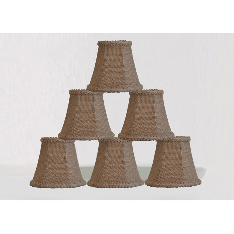 4.5'' H Burlap Bell Candelabra Shade