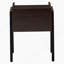 Table d'appoint, côté, bout, table de chevet, lampe, stratifié brun, métal noir, contemporain, moderne-719019199