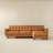 Allison Tan Leather Sectional Sofa-854288835