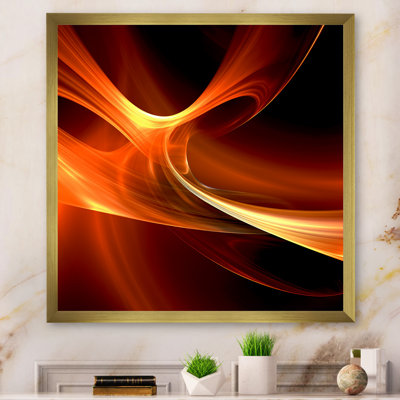 Dessin abstrait orange fractal chaleureux