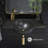 Chateau 30" Wall-Mounted Sink Center Basin With Left Side Faucet Mount In Matte Black