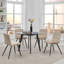 Chaise d'appoint rembourrée en velours Girton-885659794