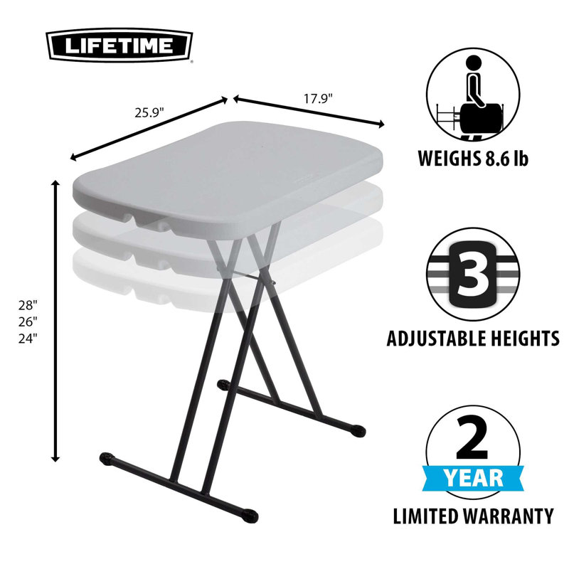 26'' Rectangular Adjustable Folding Table