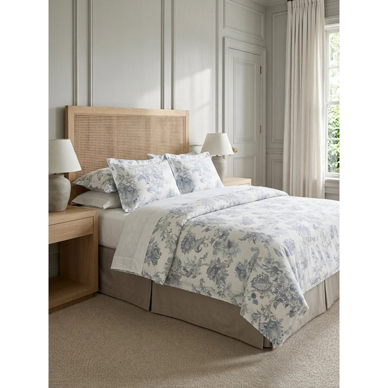 Talavera Duvet Set Blue, King Duvet Cover + 2 King Shams
