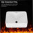 16"X12" White Ceramic Rectangular Vessel Bathroom Sink With Black Faucet & Black Drain