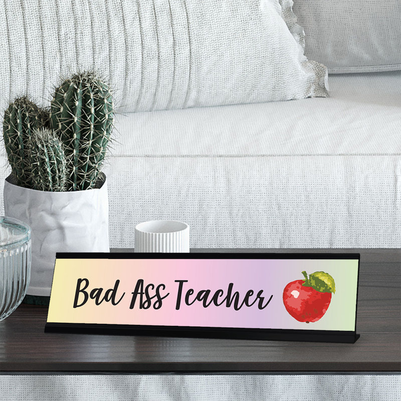 Enseigne de bureau Bad Ass Teacher Designer