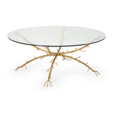 Coral Glass Coffee Table