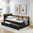 Velvet Upholstered Storage Daybed Frame with Wireless Charging,Storage Drawers & LED Lights-225401078