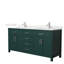 Beckett 72" Freestanding Double Bathroom Vanity with Quartz Top-1246015814-1246015815-1246015812