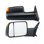 Miroirs de remorquage convenant aux modèles Dodge Ram 1500, 2010-2018, Ram 2500 3500, 2010-2018, Ram Classic 2019-2023, chauffage électrique avec signal lumineux et flaque d'eau, repliable à commande manuelle, noir
