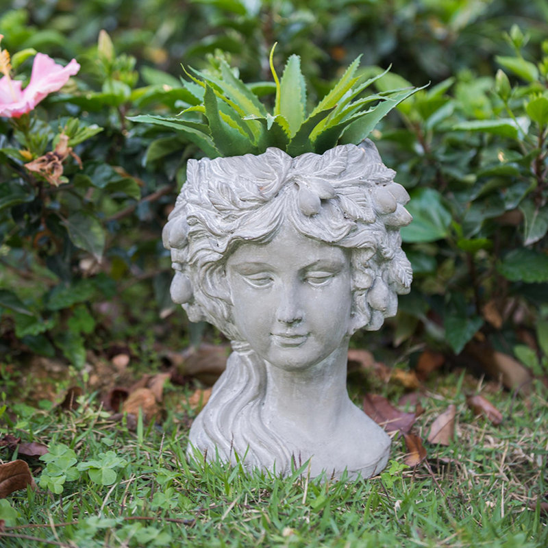 Jardinière en ciment pour l'intérieur et l'extérieur, Gris
