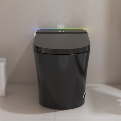 Lasaideal Smart Toilet With Advance Bidet And Auto Open Lid, Heat Seat, Tankless Auto Flush, Warm Wash/Dryer, Remote Control