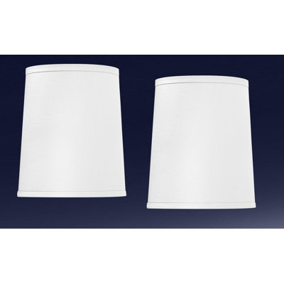 Abat-jour cloche en lin (araignée) H 10,5 "x l 9" en blanc