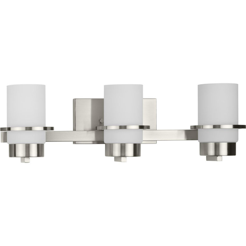 3 - Light Dimmable Vanity Light, Brushed Nickel