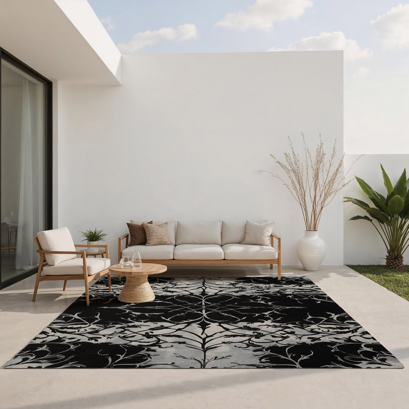 Dusk Tapestry Indoor And Outdoor Area Rug, Rectangle 1'6" x 2'6"