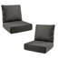 Ensemble de 4 coussins de chaise d'extérieur de luxe 22 x 24 x 6 pouces - Ensemble de 4 coussins de siège résistants à l'eau pour meubles de patio-101824238-102796708