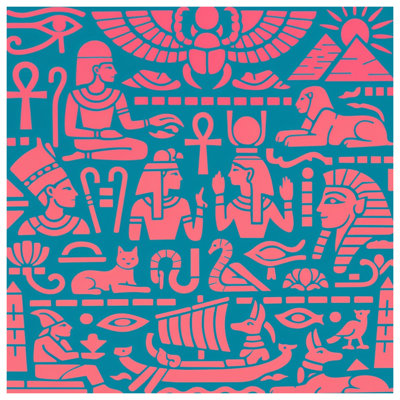 Ancient Egyptian Symbols Blankets