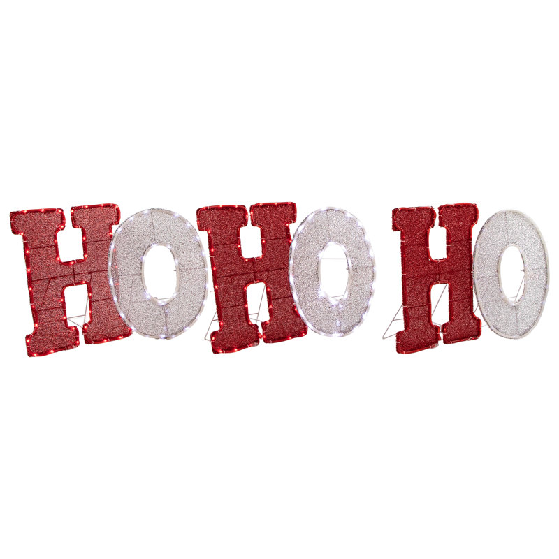Décoration de Noël d'extérieur 76,75 "à DEL" Ho Ho Ho "