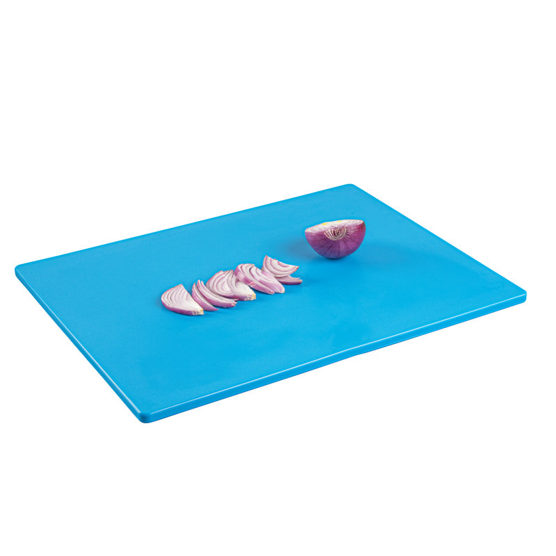 Planches à découper 20 x 15 pouces, 10 planches à découper à code couleur - sans égratignure, lavables, tapis de planche à découper en plastique bleu, antidérapant, réversible, pour fruits de mer crus