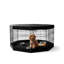 Niche pour chien en tissu, métal et maille, 1 ensemble, couleur beige, pour intérieur et extérieur, robuste, sans outils requis