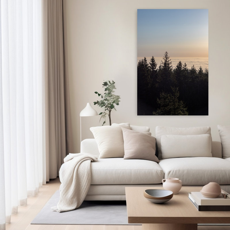 Art contemporain, paysage de forêt abstrait, H 60 po x l 40 po