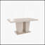 Table de salle à manger rectangulaire extensible pour 6 à 10 personnes, motif de travertin veiné, design simple et élégant, 160 à 200 cm-96621338-96621339