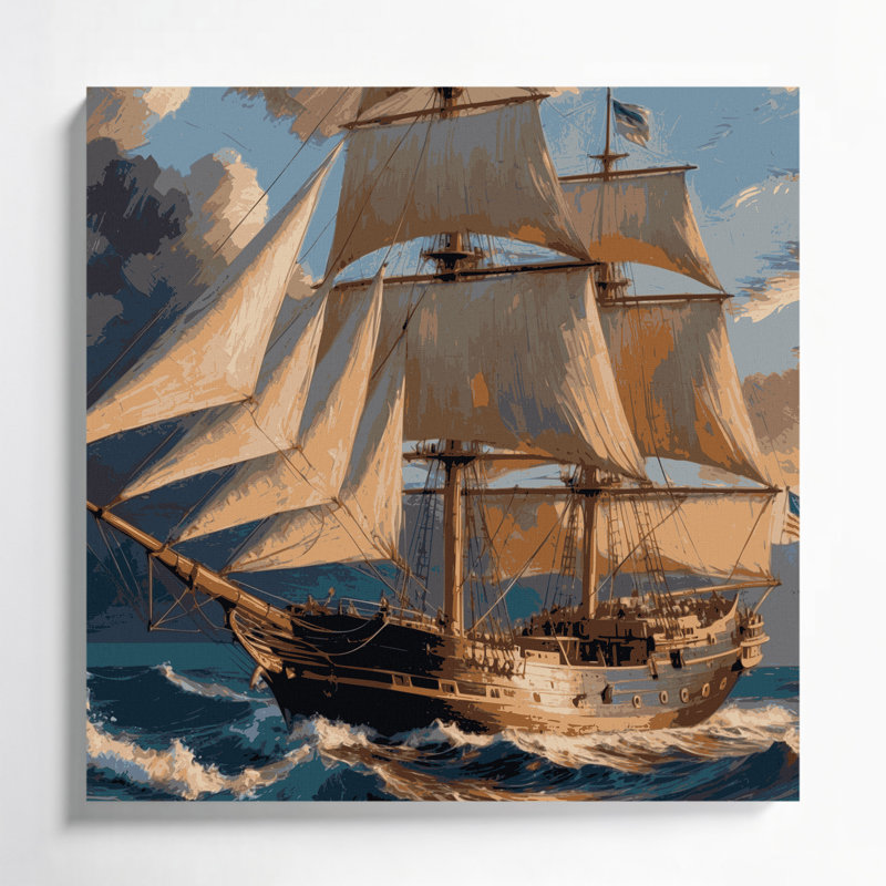 Art mural sur toile gris nautique classique nautique, H 12 po x l 12 po