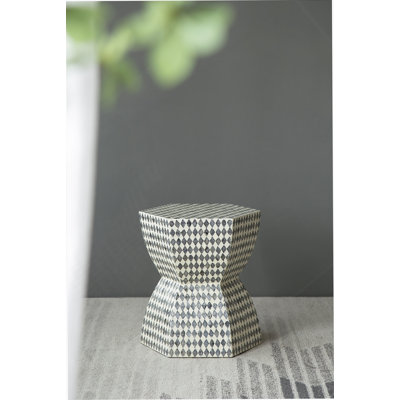Hexagonal End Table, Accent Side Table