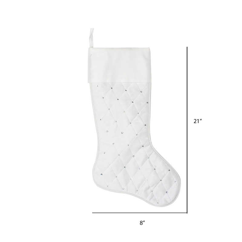 Chaussette de Noël The Holiday Aisle, Blanc