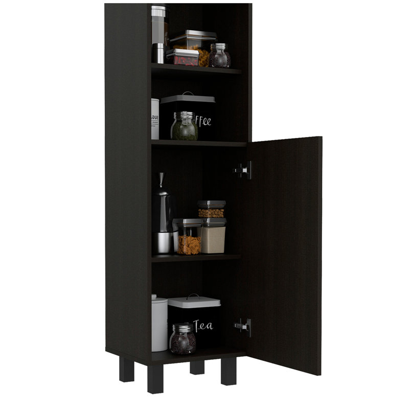 Thorndike 2-Shelf Rectangle Pantry Cabinet, Black