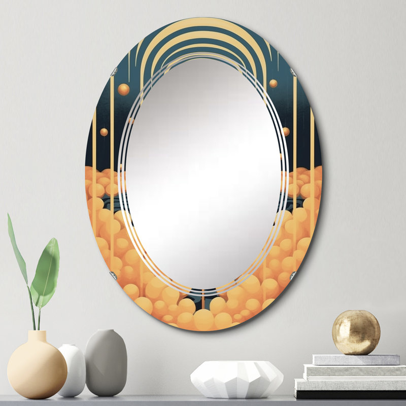 Birley - Miroir mural moderne ovale, 30 po x 20 po