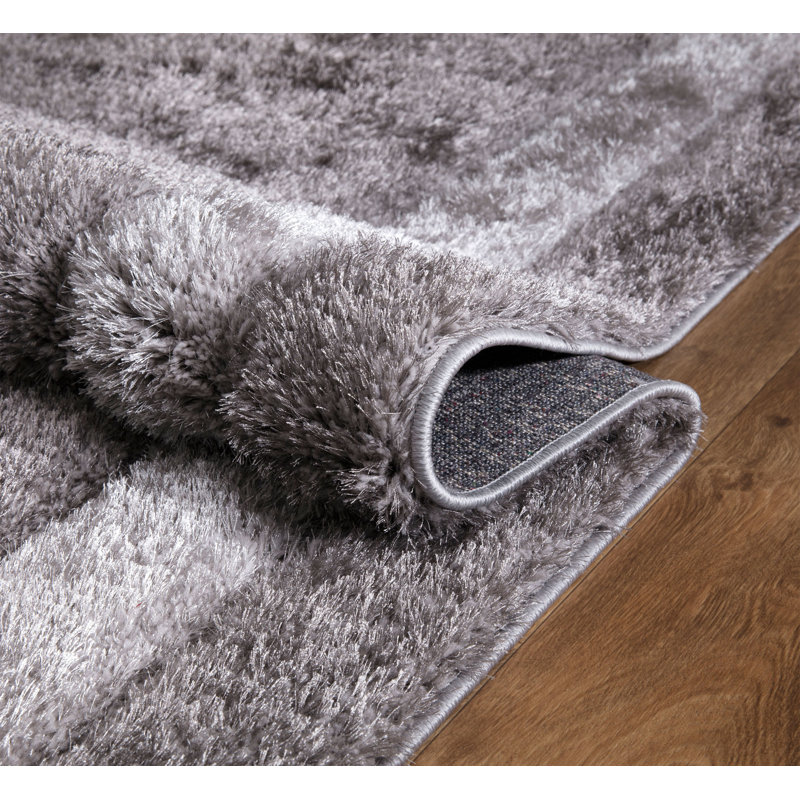 Trani Extra Large Thick Dark Grey Shaggy Rugs Soft Area Carpet Living Room Bedroom Hallway Runner, Rectangle 200 x 290cm