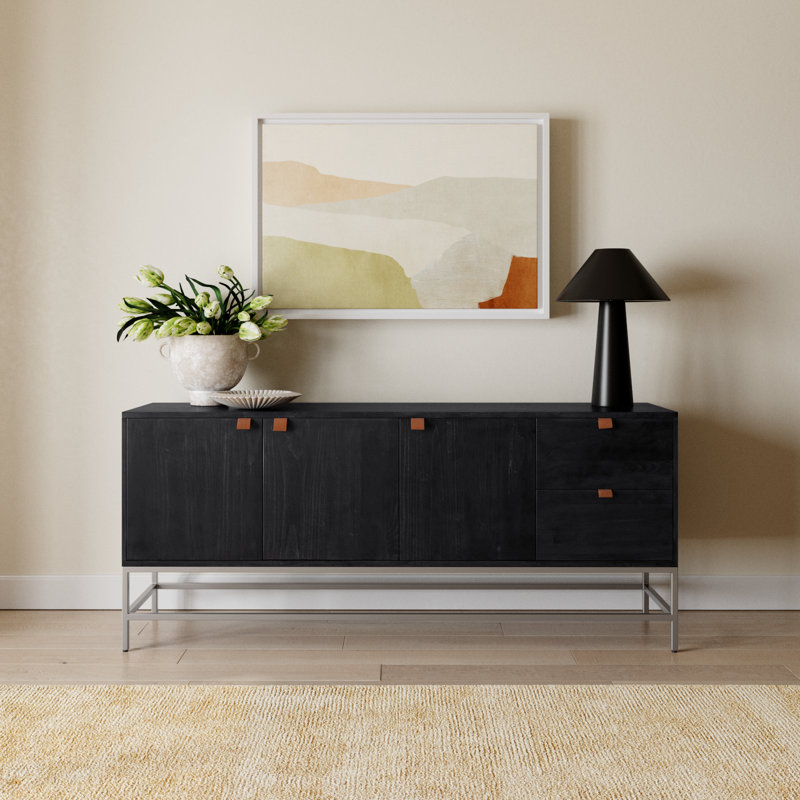 Loki 72'' Sideboard, Black Wash Poplar
