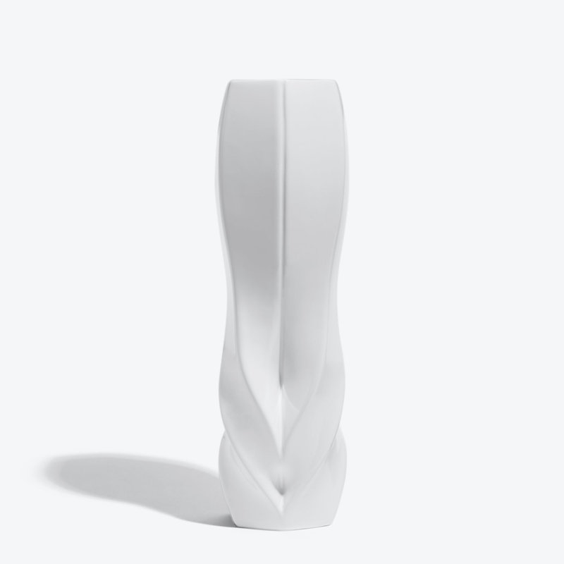 BRAID Porcelain Table Vase, White