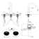 Widespread 2-handle Bathroom Faucet with Drain Assembly