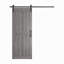 Porte de grange en bois manufacturé à panneaux en PVC avec trousse de quincaillerie-91154253-91154254