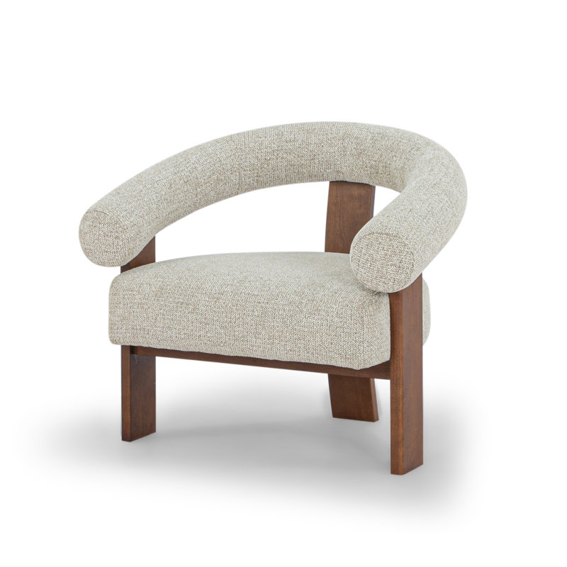 35" W Armchair, Taupe Chenille