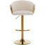 Asuzena Swivel Upholstered Adjustable Height Counter Stool with Metal Frame-1310282547