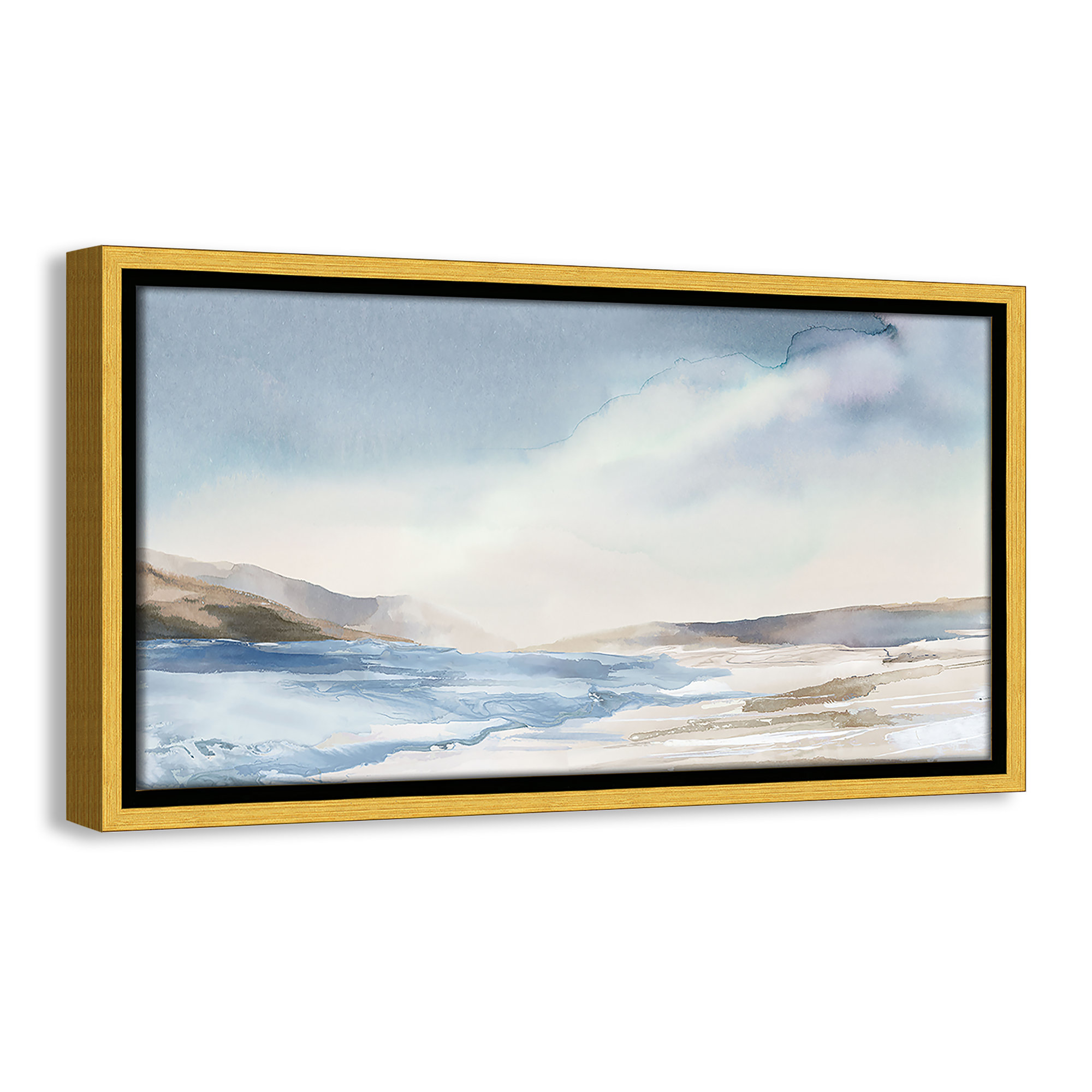 Mystic Shores Print by Mystic Shores, 9.5" H x 17.5" W, Gold