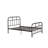 Annabelle Platform Bed Vintage Open Frame, Industrial Pipe Cast with Copper Handbrush Accent-1545292372