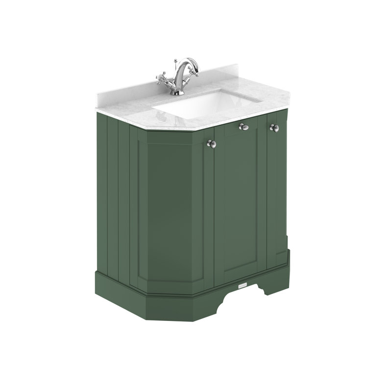 Old London 750mm Free-standing Single Vanity, Timeless Sand, White